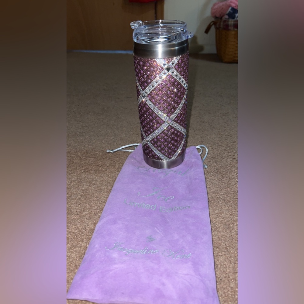 Jacqueline Kent purple cross 20oz tumbler. New in bag